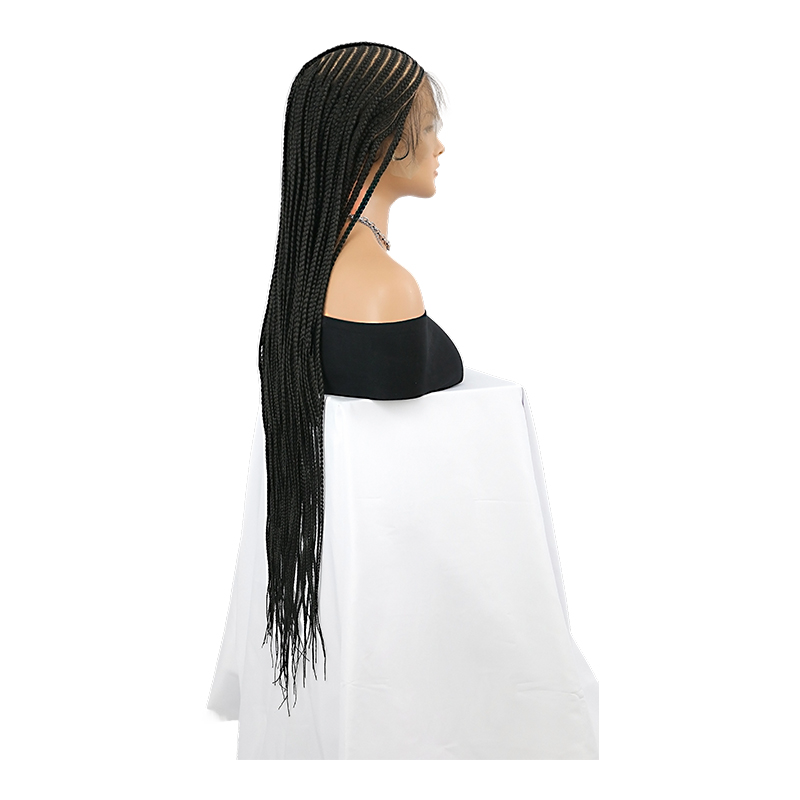 13X8 Lace Front Cornrow Braided Wigs for Women Box Braided Wig with Baby Hair Cornrows Box Braids wigs Black Braid Hair Wigs 36Inch