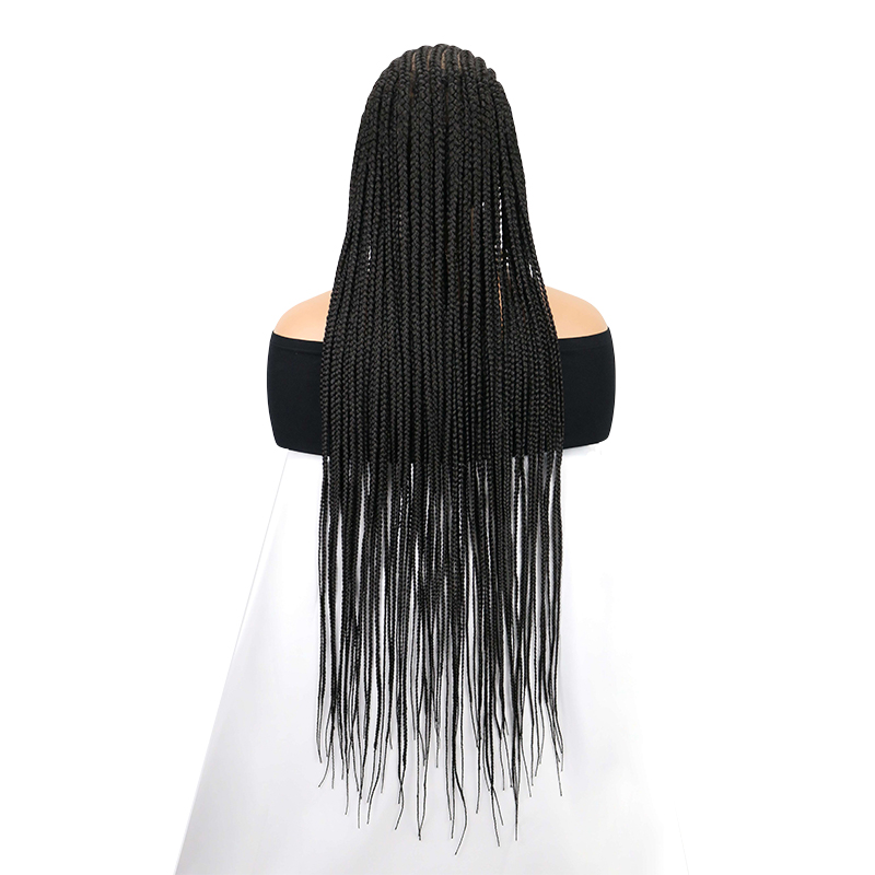 36 inch Cornrow Braided Wig for Black Women, 13x8 Box Braid Wigs for Black Women, Plucked with Baby Hair