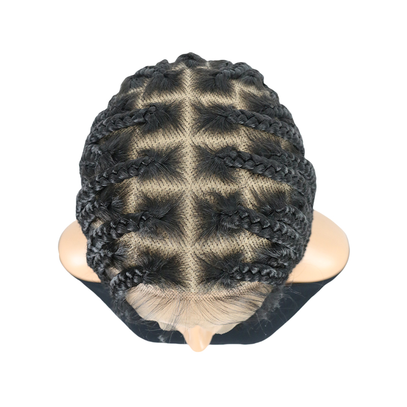 13x8 HD Lace Front Short Braided Wigs for Black Women, 12 inch Box Braid Wig Short Natural Black Braided Wig