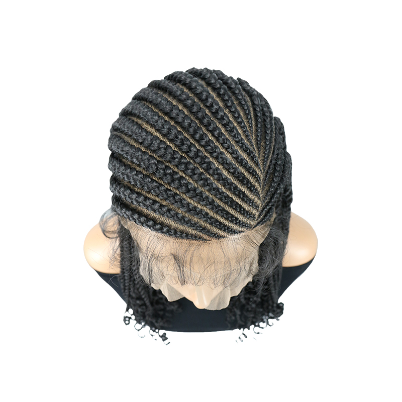 18inch Twist braided wig, 13*8 Side Parting Lace Front Cornrow Braid Wig for Black Women