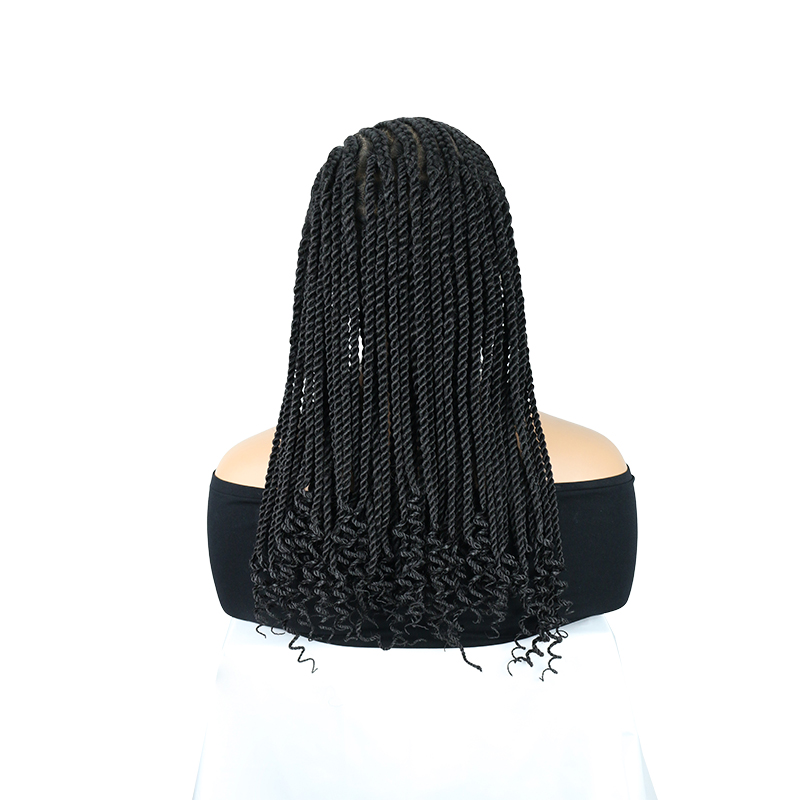 18inch Twist braided wig, 13*8 Side Parting Lace Front Cornrow Braid Wig for Black Women